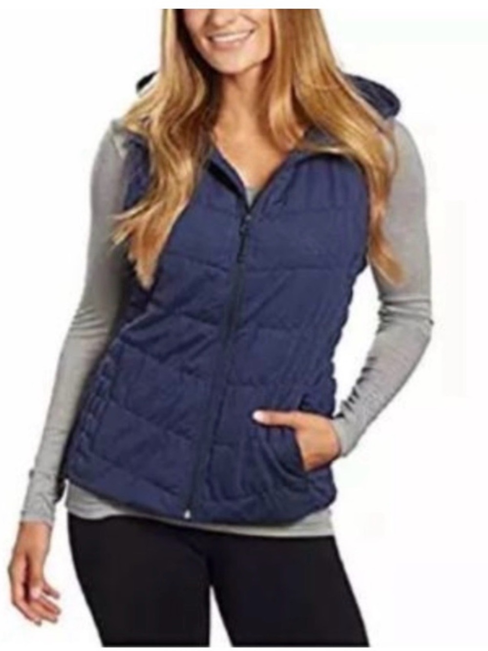 Be by Blanc Noir Quilted Hooded Puffer Vest